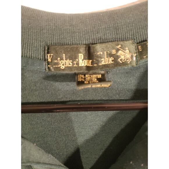 VTG 90s Knights Of The Round Table Logo Polo Golf Shirt Mens XL Green - Picture 7 of 8